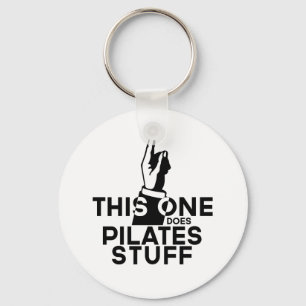 Funny Pilates - Vintag, dieser hier Pilates Schlüsselanhänger