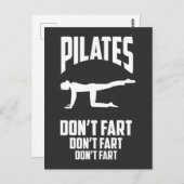 Funny Pilates Workout Furz Gym Übungswitz Postkarte (Vorne/Hinten)