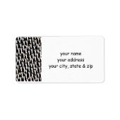 Funny Piles of Pinguins Adressaufkleber (Vorne)