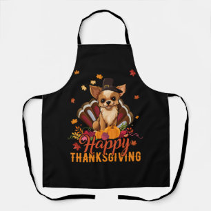 Funny Pilgrim Chihuahua Dog Türkei Happy Thanksgiv Schürze