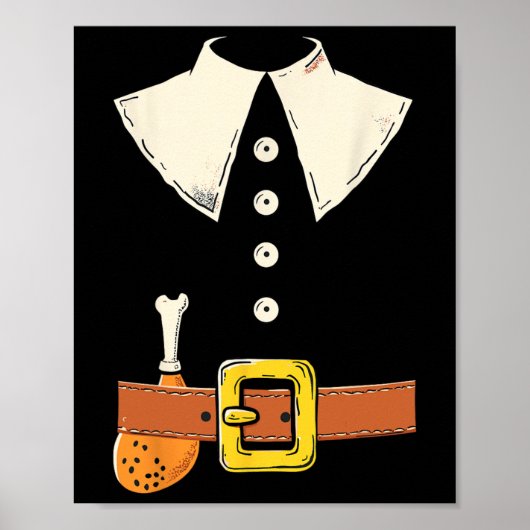 Funny Pilgrim Kostüm Türkei Leg Erntedank als Poster (Vorne)