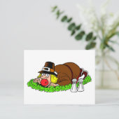 Funny Pilgrim Picture Postkarte (Stehend Vorderseite)