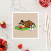 Funny Pilgrim Picture Serviette (Beispiel)