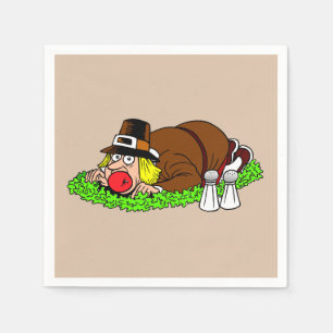 Funny Pilgrim Picture Serviette