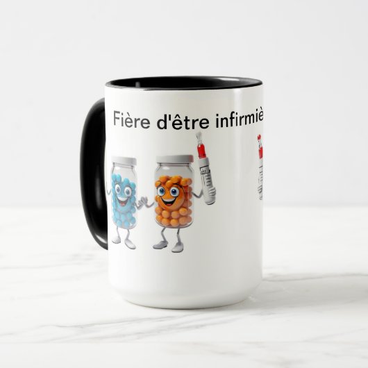 Funny Pill Bottle Mug Tasse (Vorderseite Links)