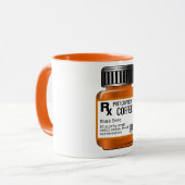 FUNNY Pill Flasche Etikett KAFFEE Verschreibung Tasse (Vorderseite Links)