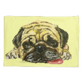 Funny Pillow Case mit Mops Dog - Custom Colors Kissenbezug (Rückseite)