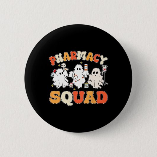 Funny Pills Pharmacy Pharmacist Squad Niedlich Hal Button (Vorderseite)