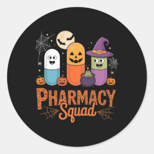 Funny Pills Pharmacy Pharmacist Squad Niedlich Hal Runder Aufkleber