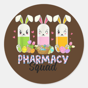 Funny Pills Pharmacy Squad Apotheke Leben Ostern Runder Aufkleber