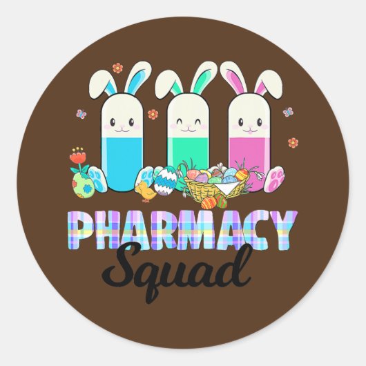 Funny Pills Pharmacy Squad Apotheke Leben Ostern Runder Aufkleber (Vorderseite)