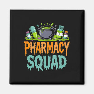 Funny Pills Pharmacy Squad Halloween Pa Magnet