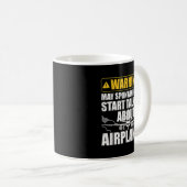 Funny Pilot Art für Frauen Pilot Flugzeug Flugzeug Kaffeetasse (VorderseiteRechts)