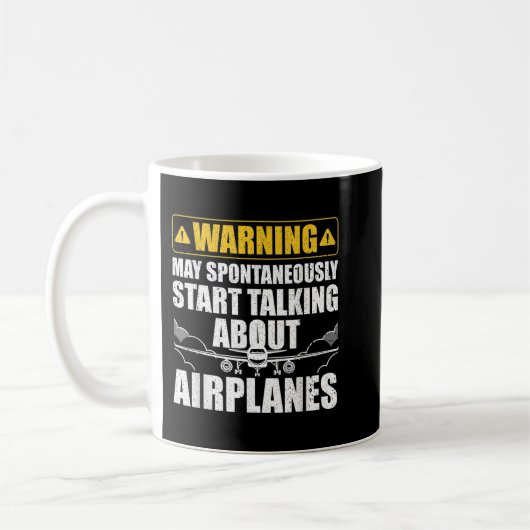 Funny Pilot Art für Frauen Pilot Flugzeug Flugzeug Kaffeetasse (Links)