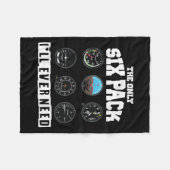 Funny Pilot Aviation - das einzige Sixpack, das ic Fleecedecke (Vorderseite (Horizontal))
