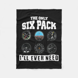 Funny Pilot Aviation - das einzige Sixpack, das ic Fleecedecke
