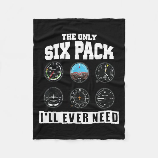 Funny Pilot Aviation - das einzige Sixpack, das ic Fleecedecke (Vorderseite)