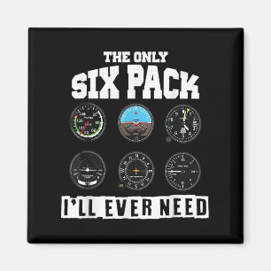 Funny Pilot Aviation - das einzige Sixpack, das ic Magnet