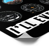 Funny Pilot Aviation - das einzige Sixpack, das ic Poster (Ecke)