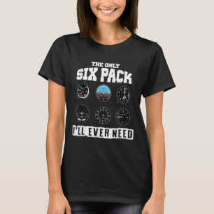 Funny Pilot Aviation - das einzige Sixpack, das ic T-Shirt