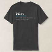 Funny Pilot Definition Geschenk Design T-Shirt (Design vorne)