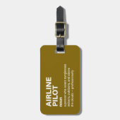 Funny Pilot Definition Geschenk Gepäckanhänger (Vorderseite vertikal)