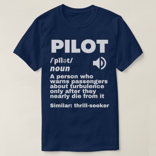 Funny Pilot - Definition Turbulenzen 2 T-Shirt (Design vorne)