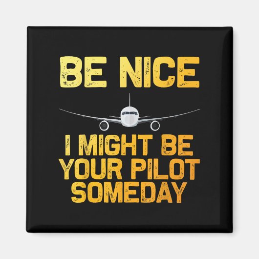 Funny Pilot Design Frauen Luftfahrzeug Magnet (Vorne)