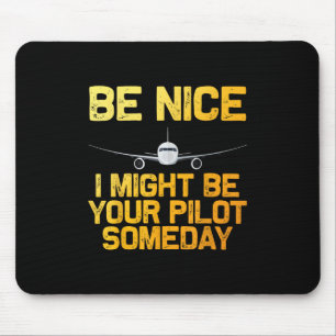 Funny Pilot Design Frauen Luftfahrzeug Mousepad
