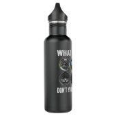 Funny Pilot Design für Frauen Flugzeug Flugzeug Edelstahlflasche (Links)