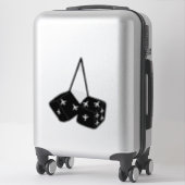 Funny Pilot Flugzeuge Fluffy Fuzzy Dice Aufkleber (Koffer)