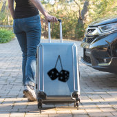 Funny Pilot Flugzeuge Fluffy Fuzzy Dice Aufkleber (Koffer Insitu)