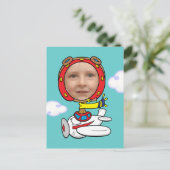 Funny Pilot Foto Template Postkarte (Stehend Vorderseite)