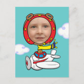 Funny Pilot Foto Template Postkarte (Vorderseite)