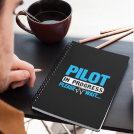 Funny Pilot in Progress Flight School Student Notizblock