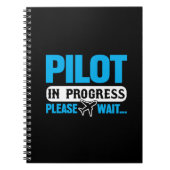 Funny Pilot in Progress Flight School Student Notizblock (Vorderseite)