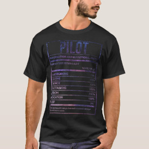 Funny Pilot-Nährwertkennzeichnung T-Shirt