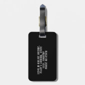 Funny Pilot Skull Airplanes Piraten Spaß| Zolltari Gepäckanhänger (Rückseite vertikal)