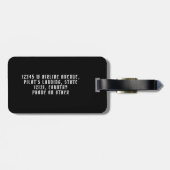 Funny Pilot Skull Airplanes Piraten Spaß| Zolltari Gepäckanhänger (Rückseite horizontal)