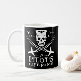 Funny Pilot Skull Cross Flugzeuge Pirate Spaß Wh Kaffeetasse