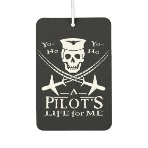 Funny Pilot Skull Cross Flugzeuge Piraterie Spaß Autolufterfrischer