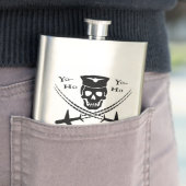 Funny Pilot Skull Cross Flugzeuge Piraterie Spaß Flachmann (Beispiel)