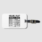 Funny Pilot Stundenflugverkehr Gepäckanhänger (Vorderseite (Horizontal))