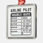 Funny Pilot Stundenflugverkehr Ornament Aus Metall (Links)