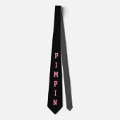 Funny Pimp Black Pink Novelty Krawatte (Vorderseite)