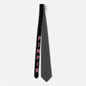 Funny Pimp Black Pink Novelty Krawatte (Rückseite)