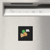 Funny Pineape on Pizza Magnet (In Situ (Geschirrspüler))