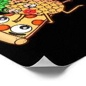 Funny Pineape on Pizza Poster (Ecke)