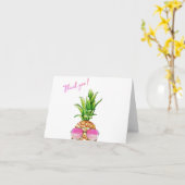 Funny Pineaple Danke Karte (Gelbe Blume)
