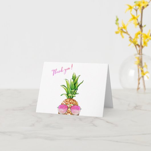 Funny Pineaple Danke Karte (Gelbe Blume)